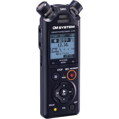 オーエムシステム (OM SYSTEM) リニアPCM対応 ICレコーダー ハイレゾ録音対応 16GB内蔵メモリー ブラック LS-P5 BLK