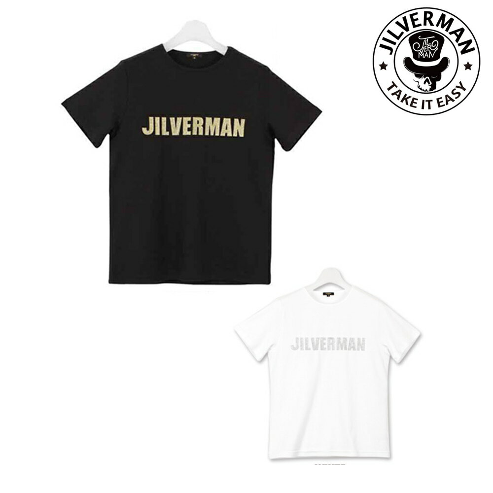 メンズTシャツ新作/スカルプリント/ラメグリッターTシャツjilverman/ジルバーマン/Tシャツプリント/メンズTシャツおしゃれ/メンズラウンドネック/メンズUネック/メンズブランドTシャツ