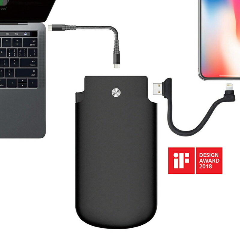 MacBookとiPhoneを2台同時充電対応 PowerBag Pro 10000 パワーバッグプロ1000 スマホ 充電器 スマートフォン iPhone MacBook 充電器 42W 急速充電 USBハブ付き データ送受信可 MFi規格 ライトニングケーブル付き PSE表示 旅行 充電 iPhone8 iPhoneX MacBook iPad Pro