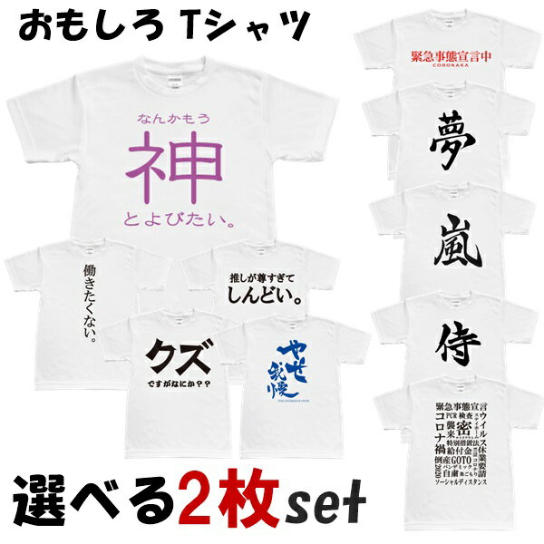 選べる2枚セット 日本製 面白ろ おもしろ Tシャツ 文字 ダサい ダサT プリントTシャツ ネタ 絶妙にダサい メンズ レディース ユニセックス 男女兼用 テキスト パーティグッズ ネタグッズ リアクション 配信 動画 ライブ 二次会 M L 日本