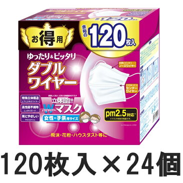 立体設計Wワイヤーマスク 小顔にみえマスク 小さめサイズ ダブルワイヤー入 3層構造不織布 保湿性 不織布 タイプ 小顔効果 うるおい 乾燥対策 風邪予防 敏感肌 耳かけ インフルエンザ 抗菌 花粉 サージカル 大人用 使い捨てマスク ウィルス 大気汚染 ラウンドフォルム