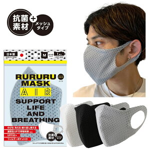 マスク 日本製 洗える メッシュマスク UPF50 スポーツマスク メンズ 苦しくない 抗菌機能素材 耳が痛くならないマスク
