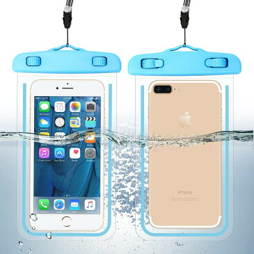 全機種対応 スマホケース 防水 携帯 防水 ケース 砂浜 スマホ用防水ケース お風呂 プール 海 水遊び 水中撮影可能 iPhone X/8/7/6/Plus/xperia/Galaxy S7 ストラップ付 小銭入れ 札入れ 鍵 紛失防止 携帯紛失帽子 スマホ 紛失防止