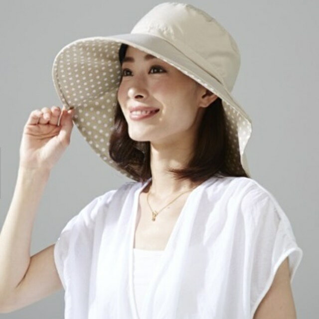 UVカット99.9％ 2way 首までしっかりUVガードのつば広帽子 ツバ広帽 UVカット 紫外線対策 フェス 海 バーベキュー 夏 レジャー 旅行 小顔効果 小顔 日焼け防止 帽子 レディース 大きいサイズ 紐付き 飛ばない 折りたたみ 自転車 手洗い可 サイズ調整可能