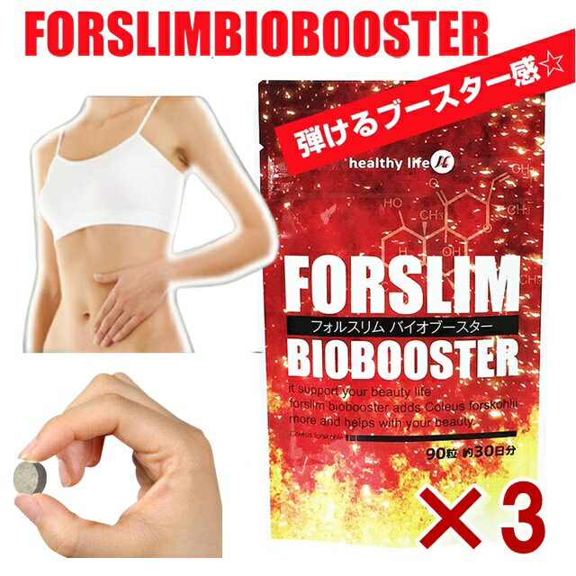 3個セット コレウスフォルスコリ高配合 サプリ ダイエット サポート フォルスコリ Lカルニチン 乳酸菌 キトサン フォルスリム バイオブースター ダイエット サプリ 中性脂肪酸 健康食品 トレーニング サプリメント 300mg×90粒 1ヶ月