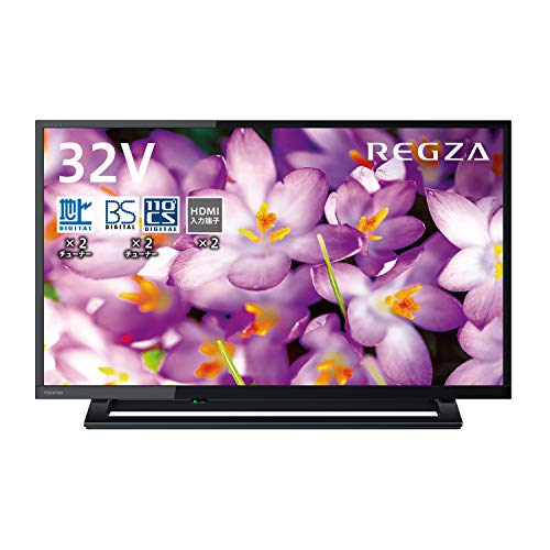 【中古】東芝 32V型 液晶テレビ レグザ 32S22 ハイビジョン 外付けHDD ウラ録対応 （2018年モデル）