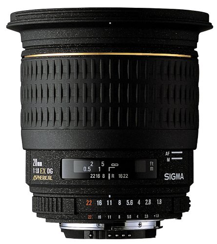 【中古】SIGMA 単焦点広角レンズ 20mm 
