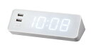 【中古】BRUNO LEDクロック with USB ホワイト BCR001-WH