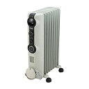 【中古】De'Longhi (デロンギ) オイルヒーター HJ0812 電気ヒーター ゼロ風暖房 静音 乾燥しにくい 表面温度約80℃ 24時間タイマー 安全プ...