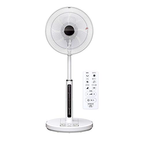 【中古】日立 扇風機 リモコン付 風量4段階 8枚羽根 やさしい微風(うちわ風) 減灯&消音 HEF-130R