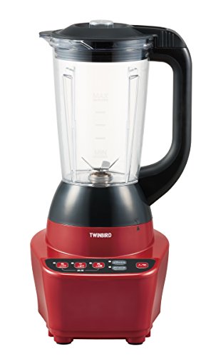 【中古】ツインバード ミキサー ジューサー 大容量 1200ml スピード3段階 レッド KC-4859R