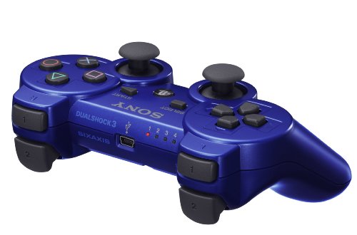 【中古】ワイヤレスコントローラ (DUALSHOCK3) メタリック・ブルー