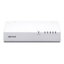 【中古】バッファロー BUFFALO 10/100Mbps対応 プラスチック筺体 電源内蔵 5ポート ホワイト スイッチングハブ LSW4-TX-5NP/WHD