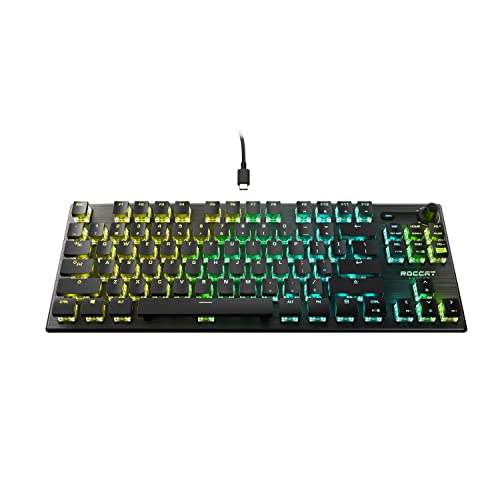 【中古】ROCCAT Vulcan TKL Pro コンパクト光学 RGB USB ゲーミングキーボード US 英語配列モデル 静音 リニア(オプティカル) テンキーレス 国内正規品 ドイツデザイン ROC-12-571