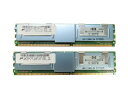 【中古】HP 2GB PC2-5300 FB-DIMM DDR2-667メモリ キット (2x1GB) PN:398706-051