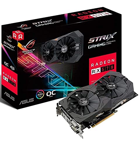 【中古】ASUS グラフィックボード Strixシリーズ AMD Radeon RX570搭載ビデオカード ROG-STRIX-RX570-O4G-GAMING