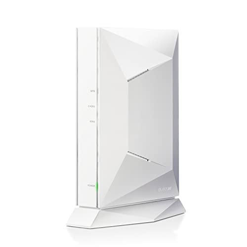 【中古】エレコム 無線LANルーター ゲーミングルーター Wi-Fi6対応 2402+800Mbps 11ax/ac/n/a/g/b トレンドマイクロ「スマートホームネットワーク」搭載 DXアンテナ監修内蔵アンテナ搭載 ホワイト WRC-G01-W