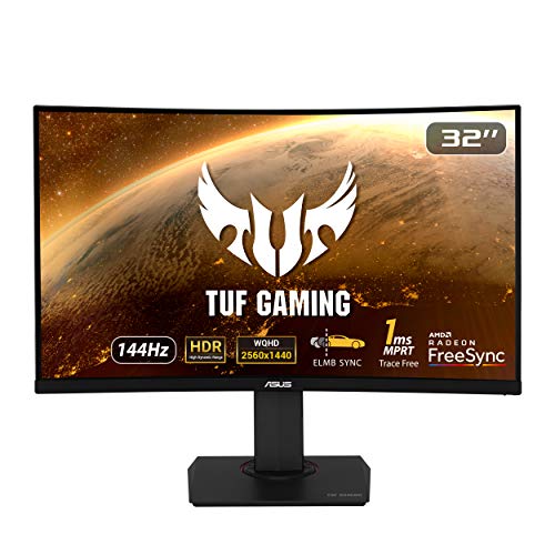 【中古】ASUS ゲーミングモニター TUF Gaming VG32VQ 31.5インチ/曲面/WQHD/VA/144Hz/1ms/HDR/HDMI×2,DP/FreeSync/PS5/ELMB/3年 【中古】ASUS ゲーミングモニター TUF Gaming VG32VQ 31.5インチ/曲面/WQHD/VA/144Hz/1ms/HDR/HDMI×2,DP/FreeSync/PS5/ELMB/3年