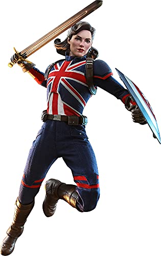 楽天セーフライフ倉庫【中古】ホットトイズ（Hot Toys） テレビ・マスターピース ホワット・イフ…? キャプテン・カーター 1/6スケールフィギュア 高さ約29センチ 青 プラスチック HT909166