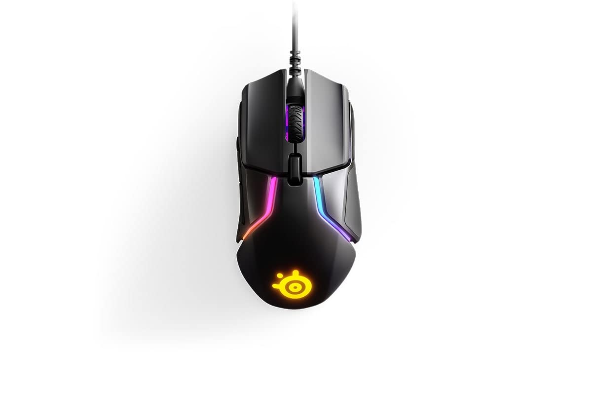 【中古】SteelSeries ゲーミングマウス 有線 デュアルセンサー 重量・重心カスタマイズ機能 32ビットARM プロセッサー搭載 Rival 600 62446