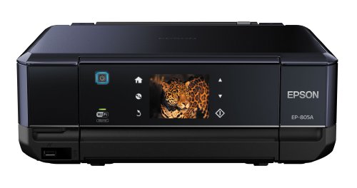 【中古】旧モデル エプソン インクジェット複合機 Colorio EP-805A 有線・無線LAN標準対応 先読みガイド&カンタンLEDナビ搭載 6色染料インク スマートフォンプリント対応 ブラック
