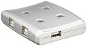 【中古】エレコム USB切替器 手動 2.0対応 4台 ロック機能付 USS2-W4