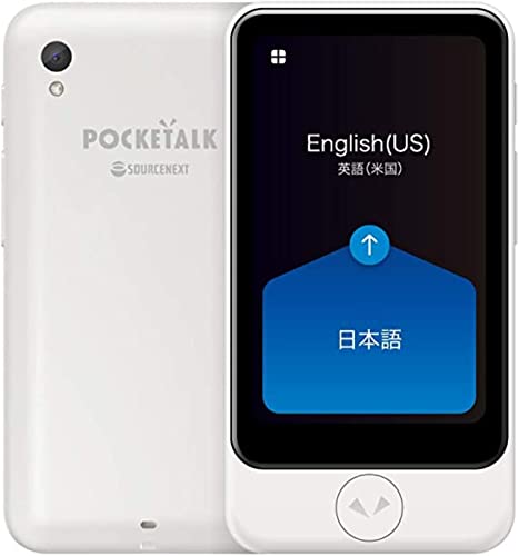 【中古】POCKETALK （ポケトーク）S Plus グローバル通信（2年）付き ホワイト 翻...