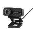 【中古】バッファロー WEBカメラ 120万画素 1280x720 HD対応 30fps 視野角63° F2.2 マニュアルフォーカス CMOSセンサー ケーブル1.5m ブラック BSWHD06MBK