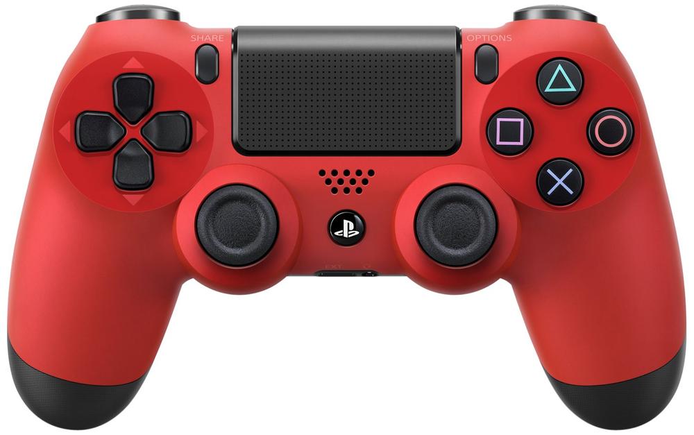 【中古】ワイヤレスコントローラー (DUALSHOCK 4) マグマ・レッド 【メーカー生産終了】