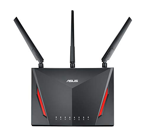 【中古】ASUS WiFi 無線 ゲーミングルーター 11ac AC2900 2,167+750Mbps デュアルバンド RT-AC86U 【接続18台/3階建・4LDK ・PS4 / Wii U 対応 】