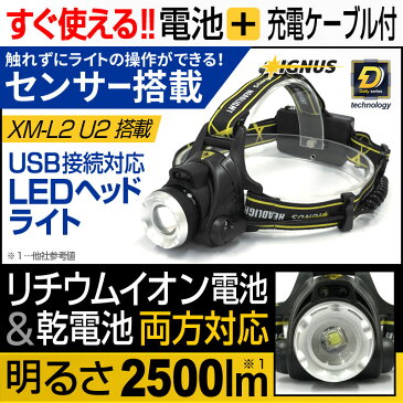 【クーポンで20％OFF】 LEDヘッドライト ヘッドライト led ヘッドランプ 懐中電灯 最強 登山 防水 強力 【fl-igh004】【電池・充電ケーブルセット】 【あす楽】 【ポイント10倍】