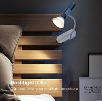 FlashLightClipsetフラッシュライトスタンドクリップセット非常時インテリアにも使えるLED充電式ライト