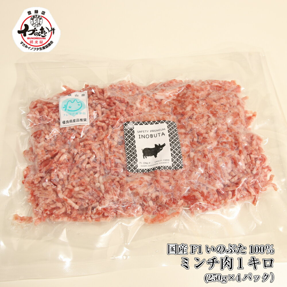 ＼F1イノブタ肉 ミンチ メガ盛り 1キロ／ 優良県産品イブの恵み♪イノブタミンチでご当地レシピのイノブタハンバーグやイノブタコロッケが作れる！イブの恵み テレビ青空レストラン