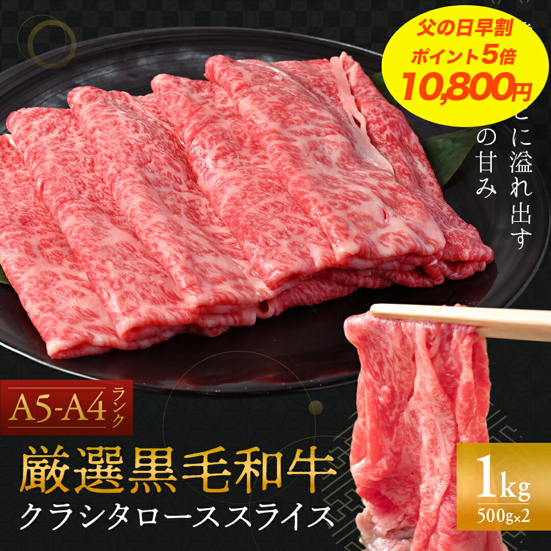  厳選 黒毛和牛 クラシタロース スライス 1kg 化粧箱 付き 石丸食肉産業 国産 佐賀 佐賀県産 和牛 肉 お肉 精肉 牛肉 焼肉 ギフト すき焼き BBQ バーベキュー 贈答 贈り物 ギフトボックス 熨斗 肩ロース 父の日 プレゼント 実用的 70代 食べ物