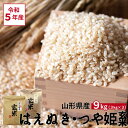 令和5年産 新米 米 玄米 送料無料 9kg はえぬき つや姫 3kg×3袋 山形県産 2023年産 食べ比べ お取り寄せグルメ お米 弁当 ごはん ご飯 やまがた さがえ ジオンジファーム