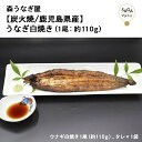 佐賀県嬉野市で行列ができるうなぎ屋「森うなぎ屋」『極上最高級の国産ウナギの白焼き』。良質の樫木炭を使い、国産の厳選されたウナギをじっくり焼き上げ、外はサクッと、中はふんわり仕上げております。活鰻を捌きすぐに焼き上げていますので、身も厚くしっかりとした食感を味わえます。炭火焼にこだわった自慢の国産ウナギを、ご家庭で是非ご賞味下さい!商品名【炭火焼/鹿児島県産】うなぎ白焼き（1尾：約110g）内容量ウナギ白焼き1尾（約110g）、タレ×1袋原材料ウナギ(鹿児島県産)賞味期限製造日より冷凍で365日保存方法冷凍庫（-15℃以下）で保存してください。アレルギー【タレ】原料の一部に小麦・大豆を含む 製造（販売）者森うなぎ屋【お客様の気持ちとともに贈ります】 正月 賀正 新年 新春 初売り 年賀 成人式 成人祝 節分 バレンタイン ひな祭り 卒業式 卒業祝い 入学祝 お花見 ゴールデンウィーク GW こどもの日 端午の節句 母の日 父の日 七夕 初盆 お盆 お中元 御中元 中元 お彼岸 残暑御見舞 残暑見舞い 敬老の日 ハロウィン 寒中お見舞い クリスマス お歳暮 御歳暮 ギフト 退院祝い 全快祝い 快気祝い 快気内祝い ご挨拶 ごあいさつ 引っ越しご挨拶 お宮参り 合格祝い 進学内祝い 成人式 御成人御祝 卒業記念品 卒業祝い 御卒業御祝 入学祝い 入学内祝い 幼稚園 入園内祝い 御入園御祝 小学校 中学校 高校 大学 就職祝い 社会人 お祝い 御祝い 内祝い 還暦祝い 長寿祝い 金婚式御祝 銀婚式御祝 御結婚お祝い ご結婚御祝い 御結婚御祝 結婚祝い 結婚内祝い 結婚式 引き出物 引出物 引き菓子 御出産御祝 ご出産御祝い 出産御祝 出産祝い 出産内祝い 御新築祝 新築御祝 新築内祝い 祝御新築 祝御誕生日 七五三御祝 初節句御祝 節句 昇進祝い 昇格祝い 就任 お供え 法事 供養開店祝い 開店お祝い 開業祝い 周年記念 異動 栄転 転勤 退職 定年退職 挨拶回り お餞別 贈答品 景品 コンペ 粗品 手土産 寸志 歓迎 新歓 送迎 歓送迎 新年会 二次会 忘年会 記念品 プレゼント 贈り物 ギフト セット