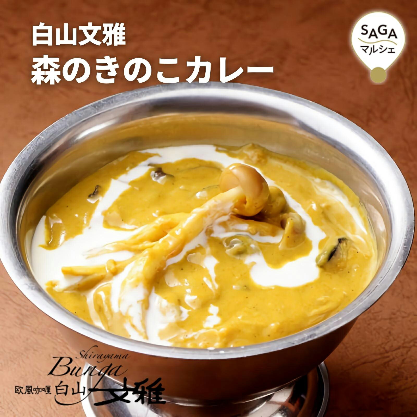 森のきのこカレー 白山文雅 180g 最高級 贈答 ギフト お取り寄せ 冷凍 食品 佐賀 有名店 行列店 老舗 カレー 専門店 贅沢 本格カレー きのこカレー ご当地グルメ 珍百景 カレールー カレーセット