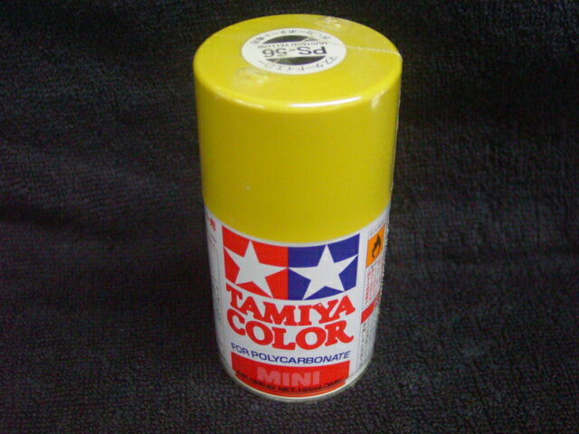 タミヤ　ポリカボネート用スプレー　マスタードイエロー　PS-56