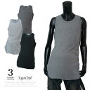 メンズ 男性 服 トップス T/Cワッフル ロングタンクトップ 春 夏 タンクトップ メンズ サーマル ワッフル ビッグシルエット ロング丈 男 かっこいい 服...