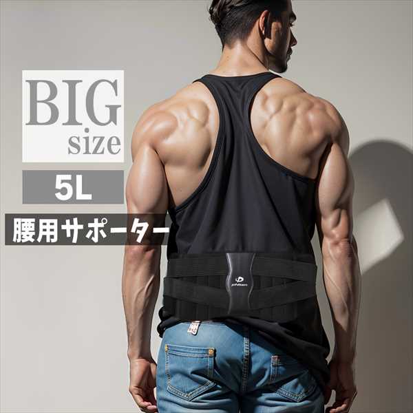 乐天商城 - 5Lサイズ 腰用サポーター 大きいサイズ 着脱式ステー 補助ベルト ポケット付 アクアチタン 男 かっこいい 服 C010129-30