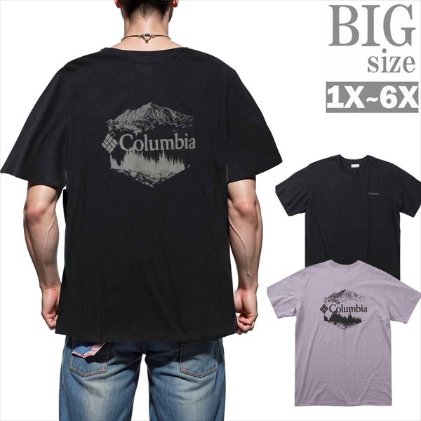 乐天商城 - プリントTシャツ 大きいサイズ メンズ Columbia グラフィック ロッカウェイリバー クルーネック 男 かっこいい 服 C060530-05
