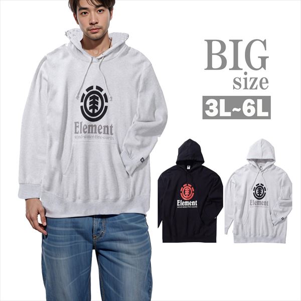 Rakuten - パーカー ELEMENT 大きいサイズ メンズ 裏起毛 プリント プルオーバーパーカ ビッグサイズ 男 かっこいい 服 C060910-09