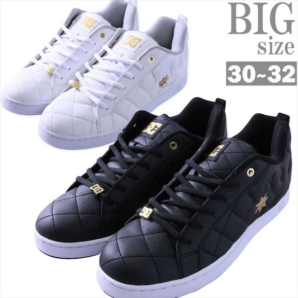 乐天商城 - シューズ DCSHOES 大きいサイズ メンズ スニーカー キルティング ロゴ アクセサリー レザー 男 かっこいい 服 C060922-06