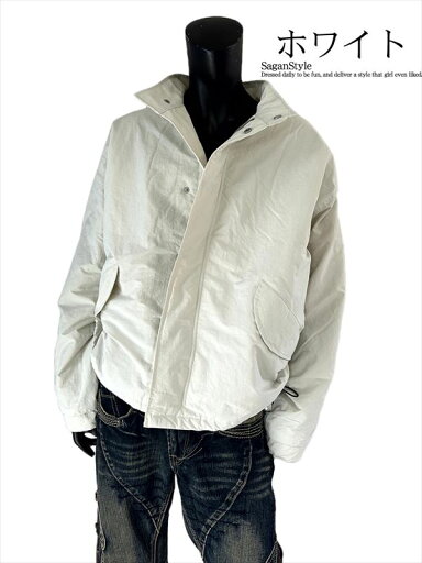 メンズ 男性 アウター 中綿入りショートモッズコート ナイロンブルゾン ミリタリー オーバーサイズ 男 かっこいい 服 R061002-02