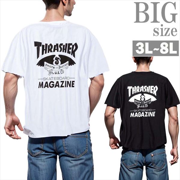 乐天商城 - プリントTシャツ イーグル 大きいサイズ メンズ THRASHER スラッシャー トップス 男 かっこいい 服 C070307-10