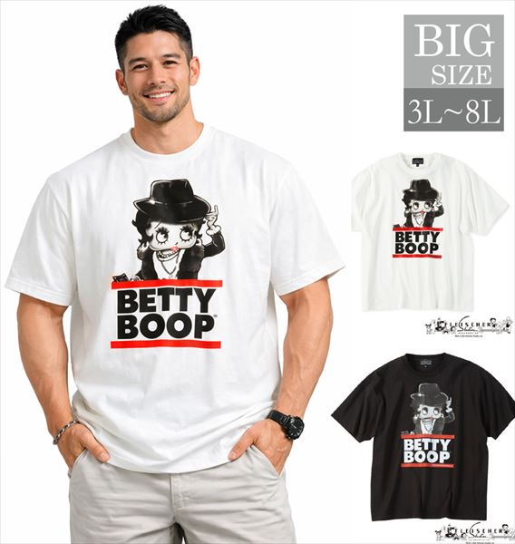 乐天商城 - BETTY BOOP 半袖Tシャツ メンズ 大きいサイズ 綿100％ キャラクターTシャツ プリントTシャツ 男 かっこいい 服 C080310-05