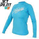 ジェットパイロット ラッシュガード レディース 送料無料 JP ロゴ S14 L/S ガールズ ラッシー S14515 ブルー サイズ10