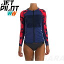 ジェットパイロット JETPILOT ラッシュガード レディース 送料無料 プロシリーズ L/S ラッシー S17513 ブルー/レッド サイズ10/M