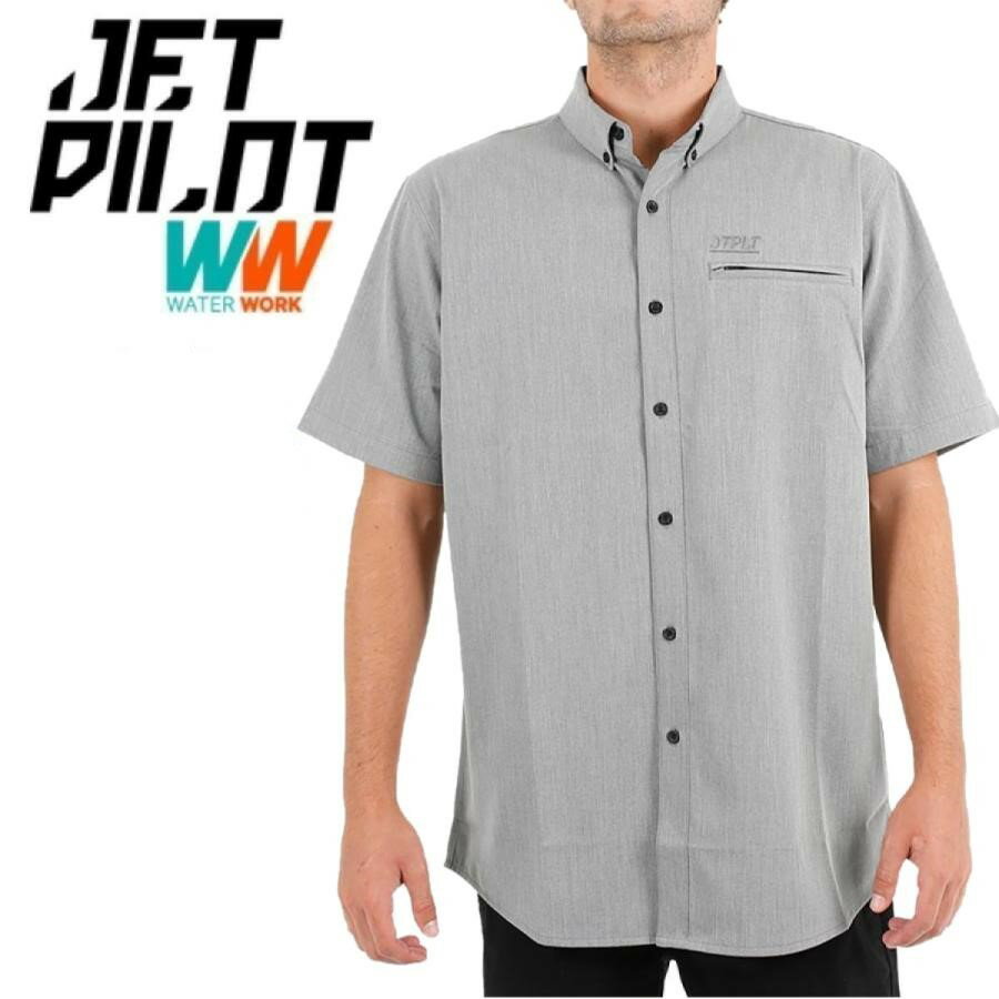 ジェットパイロット JETPILOT 半袖シャツ メンズ 送料無料 カットスロートシャツ S19691 シャンブレー Sサイズ