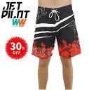 ジェットパイロット JETPILOT ボードパンツ セール 30%オフ 送料無料 インシジョン メンズ ボードショーツ ブラック/レッド 30 S19917